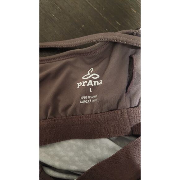 PrAna Elixer Volcanic Plum Sumatra Sporty Tank Dress Built In Bra Large Hiking - Picture 3 of 11